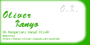 oliver kanyo business card
